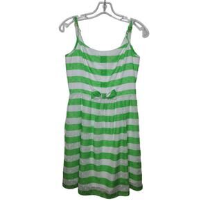 Lilly Pulitzer Antonia green white striped dress - 2